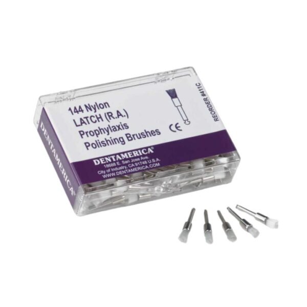 144 Nylon LATCH RA Prophylaxis Polishing Brushes by www.tayatalnajoommedical