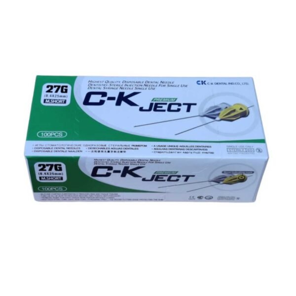 C-K Ject 27g m.short ( dental injection needles single use ) by www.tayatalnajoommedical.com