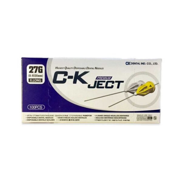 C-K Ject 27g x.long ( dental injection needles single use ) by www.tayatalnajoommedical.com